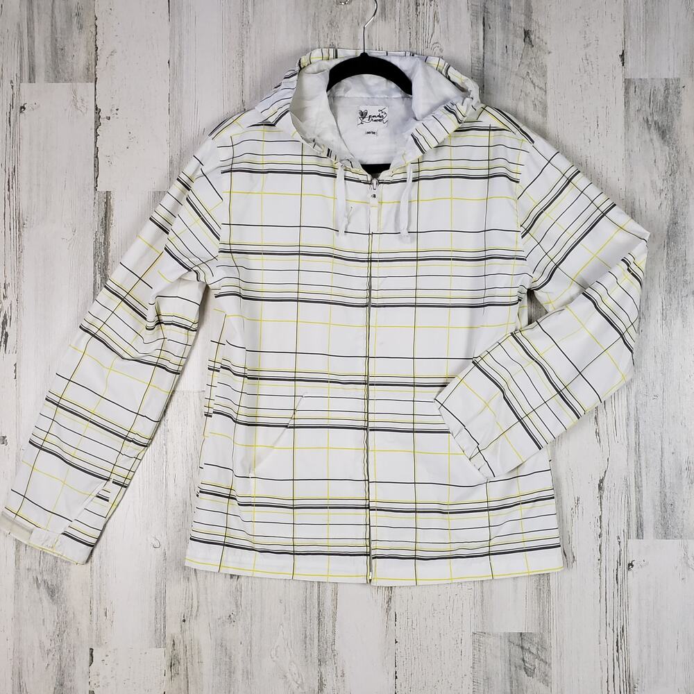 Powder Room Lightweight Full Zip Hooded Windbreaker Jacket Women's Size Medium